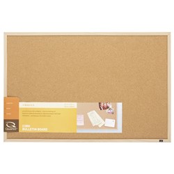 QUARTET CORKBOARD OAK FRAME 580X890MM